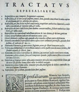 il Tractatus represaliarum di Bartolo da Sassoferrato