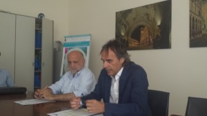 Direttore dell'Area Vasta2 Ing Belvilacqua con il sindaco Sagramola