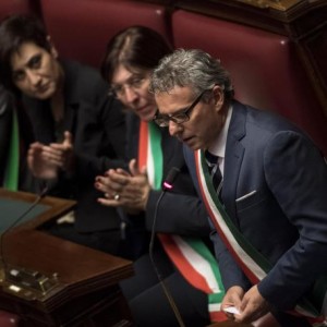 Il sindaco di Norcia, Nicola Alemanno. (fonte: ANSA)