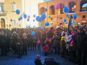 Protesta del comprensorio di Fabriano a difesa del punto nascita il 9 febbraio 2019