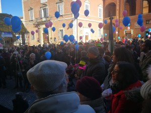 Protesta del comprensorio di Fabriano a difesa del punto nascita il 9 febbraio 2019