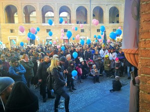 Protesta del comprensorio di Fabriano a difesa del punto nascita il 9 febbraio 2019