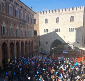 Protesta del comprensorio di Fabriano a difesa del punto nascita il 9 febbraio 2019